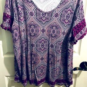 Grape Paisley Blouse